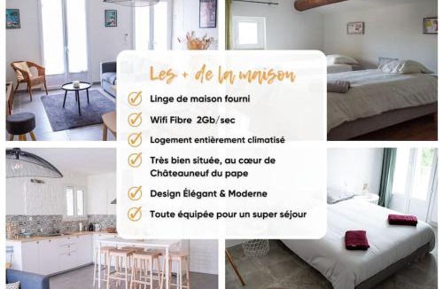 Chateauneuf-du-Pape House | LOU DESTRE Maison 3 Chambres, climatisé, Châteauneuf-du-Pape