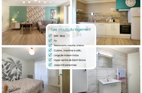 Saint-Girons Apartment | " Loutrein Lodge " Hyper Centre - Calme - WiFi