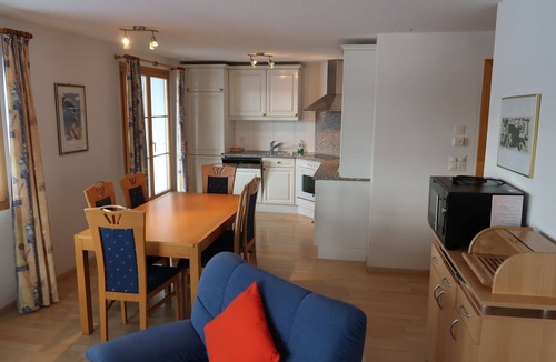 Riom-Parsonz Apartment | Lovely apartment for 8 guests with WIFI, TV, terrace, pets allowed and panoramic view