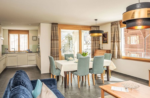 Celerina-Schlarigna Apartment | Lovely apartment for 4 people with WIFI, TV, balcony and pets allowed