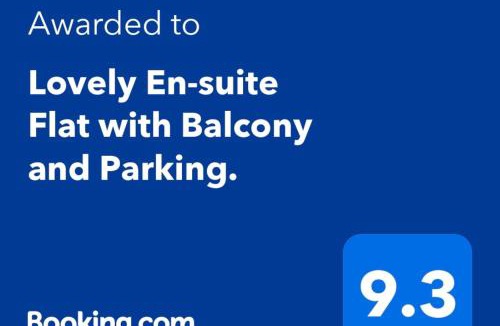 Lea Bridge Apartment | Lovely En-suite Flat with Balcony and Parking.