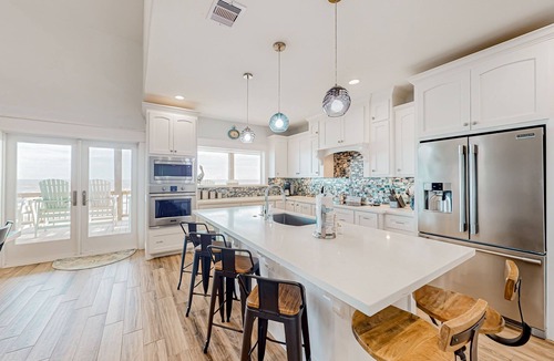 Gilchrist House | Lovely panoramic ocean-view home with direct beach access & wraparound deck