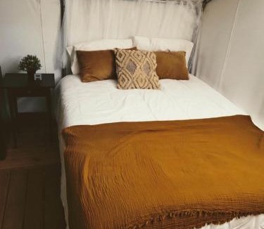 Squires Other | Lovely Safari Tent with Treetop Views for Family Glamping in Missouri