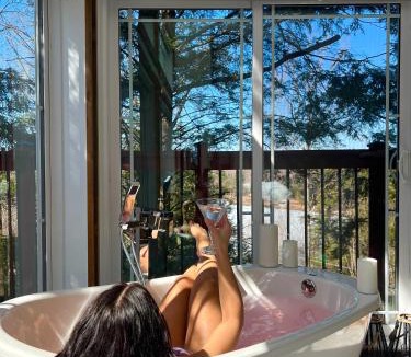 Pointe-au-Chene Ski Chalet | LoveNestChalet - Romantic with Private Hot Tub & Fireplace