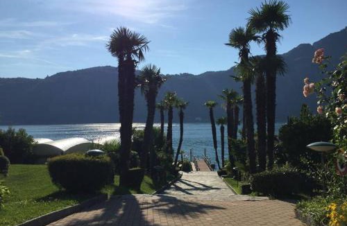 Bissone Apartment | Luganersee, Pool, Strand, Parkplatz, Suite