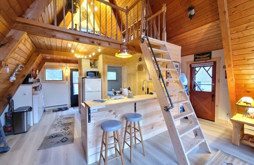 Luther Cabin | Luther Secluded Riverfront A-Frame