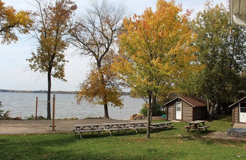 Golden Lake House | Lux Lakefront Home + 3 Rustic Cabins - Sleeps 20