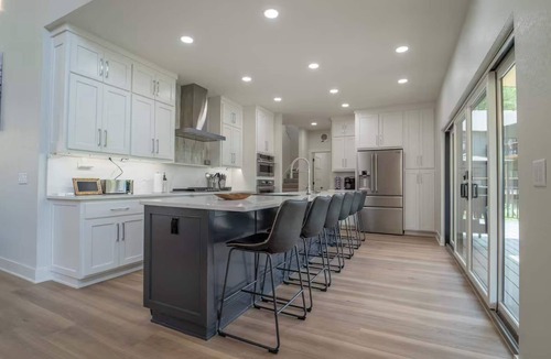 Rogers Apartment | Luxe Lakefront Retreat w/Hot Tub & Game Room