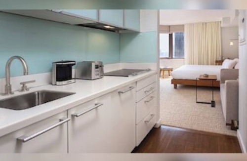 Midtown East Condo | Luxe Midtown Studio condo full kitchen walk to train & major landmarks& skyline