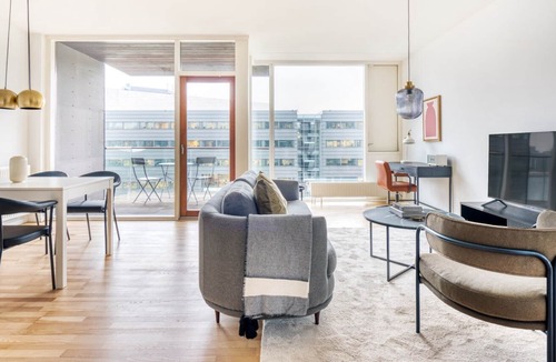 Sydhavnen Apartment | Luxe Teglholmen 2BR w/ W/D, Balcony & Office, by Blueground