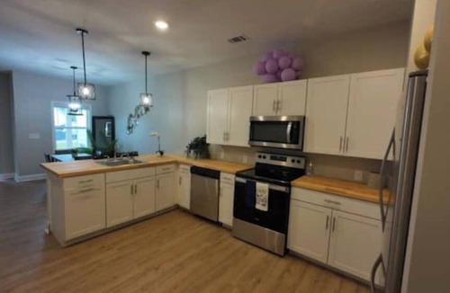 Jonesboro Apartment | Luxurious Brand-New 1BR Apartment – Modern and Open floor plan with fire pit!