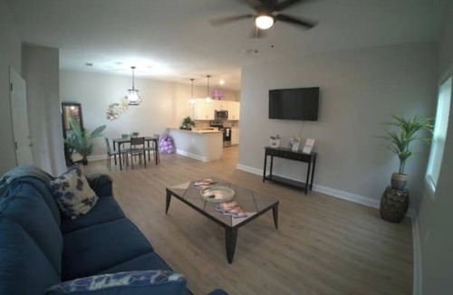 Jonesboro Apartment | Luxurious Brand-New 1BR Apartment – Modern and Open floor plan with fire pit!
