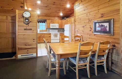 Reeders Cabin | Luxurious Lake View Log Cabin with Fire Pit in the Poconos