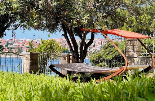 Okrug Gornji Villa | Luxurious Seaside Spa Villa with old Mediterranean Olive Garden Sauna & Pool