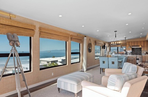 El Porto House | Luxury 4BR 3.5BA Manhattan Beach Ocean View Home + Elevator, AC, Steps to Beach