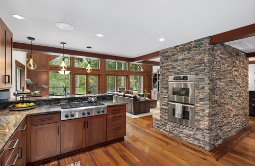 Easton House | Luxury A-Frame Lodge on a river, surrounded by mountains