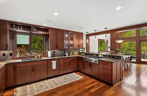 Easton House | Luxury A-Frame Lodge on a river, surrounded by mountains