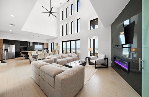 Miramar House | Luxury beachfront home, pet friendly, hot tub, elevator, private boardwalk