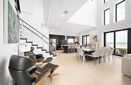 Miramar House | Luxury beachfront home, pet friendly, hot tub, elevator, private boardwalk