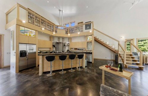 North Kawartha Cottage | Luxury Blue Chalet with Hottub and Sauna 7000sqf of living space. Eco Friendly