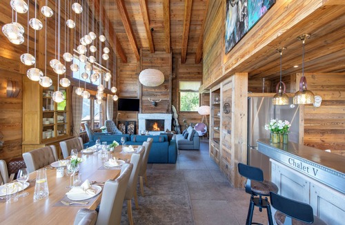 Mayens-de-Riddes Ski Chalet | Luxury Chalet V with heated pool and breath taking view