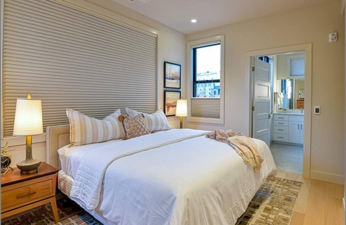 Historic Downtown District Cabin | Luxury condo with king bedroom, two bathrooms, full kitchen.