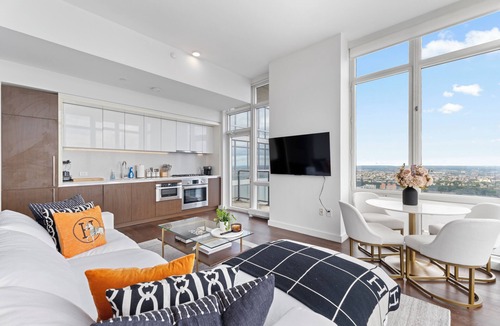 Hell's Kitchen Apartment | Luxury Corner 2BR 2BA Skyline Views, High Floor, Walk to Times Square
