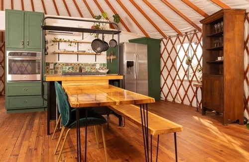 Marble Falls House | Luxury Hill Country Yurt Pool, Views, Coffee Bar