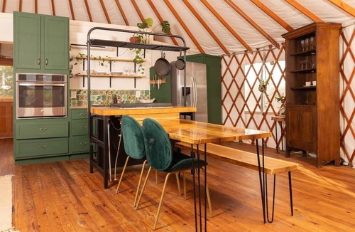 Marble Falls House | Luxury Hill Country Yurt Pool, Views, Coffee Bar