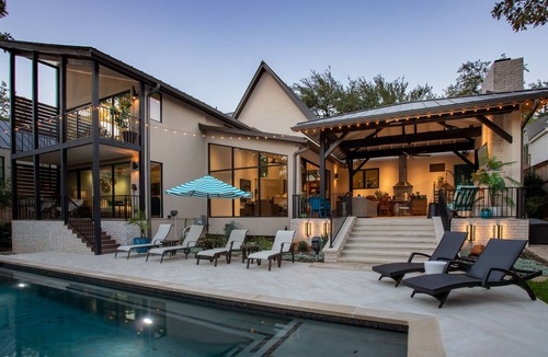 Tarrytown House | Luxury home, private pool, lush yard, walk to Lake Austin & quick Uber DT