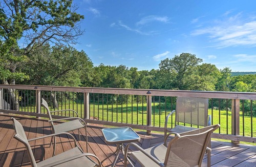Oklahoma County House | Luxury Home w/Pool + Forest Vistas - 29 Mi to OKC!