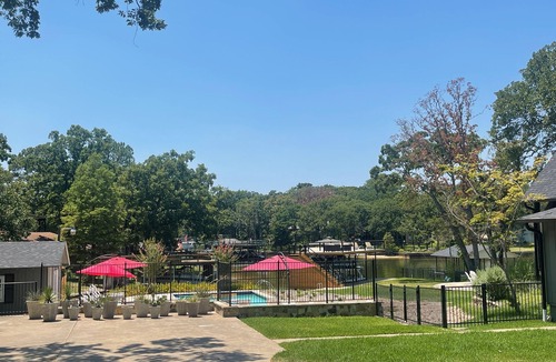 Star Harbor House | Luxury Lakefront @ Cedar Creek. Private luxury heated pool and Hot Tub!