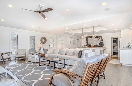 New Buffalo House | Luxury Lakefront Home w/Private Hot Tub, Large Yard, Association Beach & WiFi