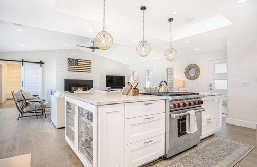 New Buffalo House | Luxury Lakefront Home w/Private Hot Tub, Large Yard, Association Beach & WiFi
