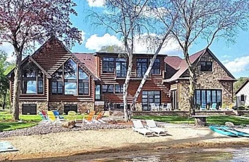 Lake Shangrila House | Luxury Lakefront Retreat on Lake Shangrila - 120 ft Beach, Golf Simulator & More
