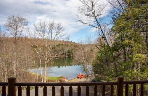 Schenevus Ski Chalet | Luxury Log Cabin Lakefront, Game room & Fire Pit,