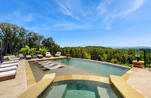 Talking Rock House | Luxury mountain compound with infinity pool, hot tub, fire pit & much more