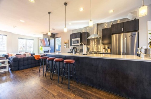 Sloan Lake Apartment | Luxury Oasis: Heated Pool, Rooftop Spa, Fire Pits