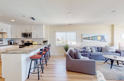 Carolina Beach Condo | Luxury Oceanfront Top Floor Condo w/Rooftop Deck, Stunning Views, Pool & Elevator in Downtown CB