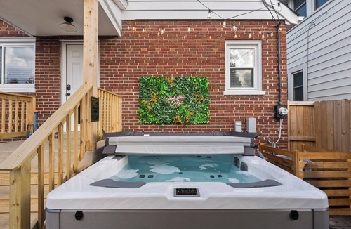 Merion Village House | Luxury Retreat with Hot Tub, Movie Theater, Pet-Friendly near German Village