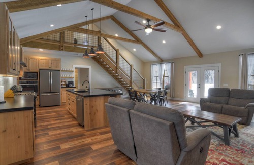 South Fork House | Luxury Riverfront Retreat | Private Hot Tub | Media Room | Mountain Views