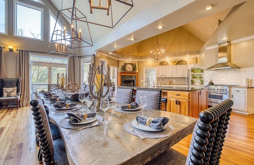 Mineral Bluff House | Luxury Riverfront Pool Theater Games Hot Tub