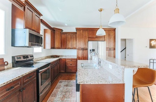 Afton House | Luxury Stay w/Fenced Yard, Hot Tub, Mountain View