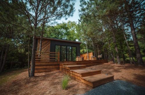 Guntersville House | Luxury tiny house with hot tub and private deck!