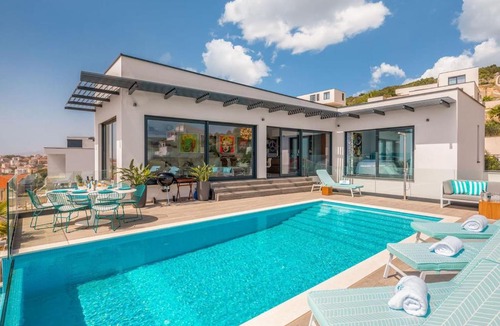 Okrug Gornji Villa | Luxury Villa Riva with Infinity Pool