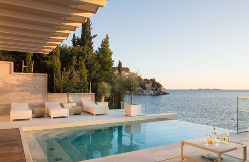 Stikovica Villa | Luxury Villa Yoko Dubrovnik with private infinity pool, sauna and private sea access