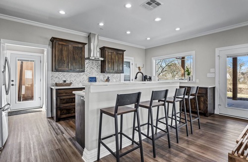 Wills Point House | Luxury waterfront new home w/panoramic views, private dock & firepit