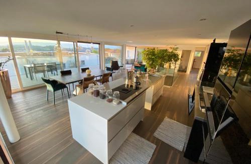 Gummenen Apartment | Luxusloft mit warmem Outdoor Whirlpool