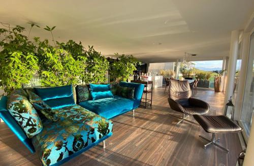 Gummenen Apartment | Luxusloft mit warmem Outdoor Whirlpool