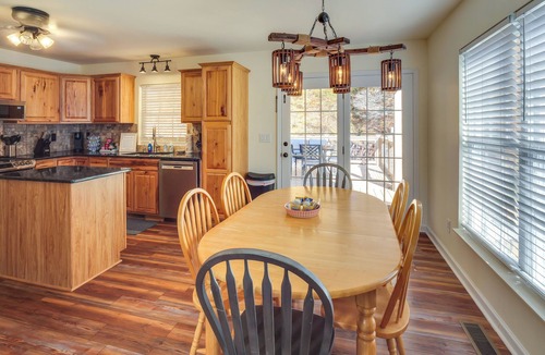 Hickman House | Lyles Peaceful Creekside Home: Hot Tub & Fire Pit
